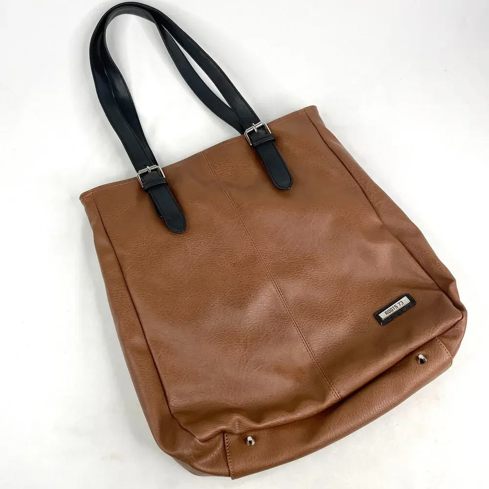 Roots 73 Brown Laptop Tote Bag Purse